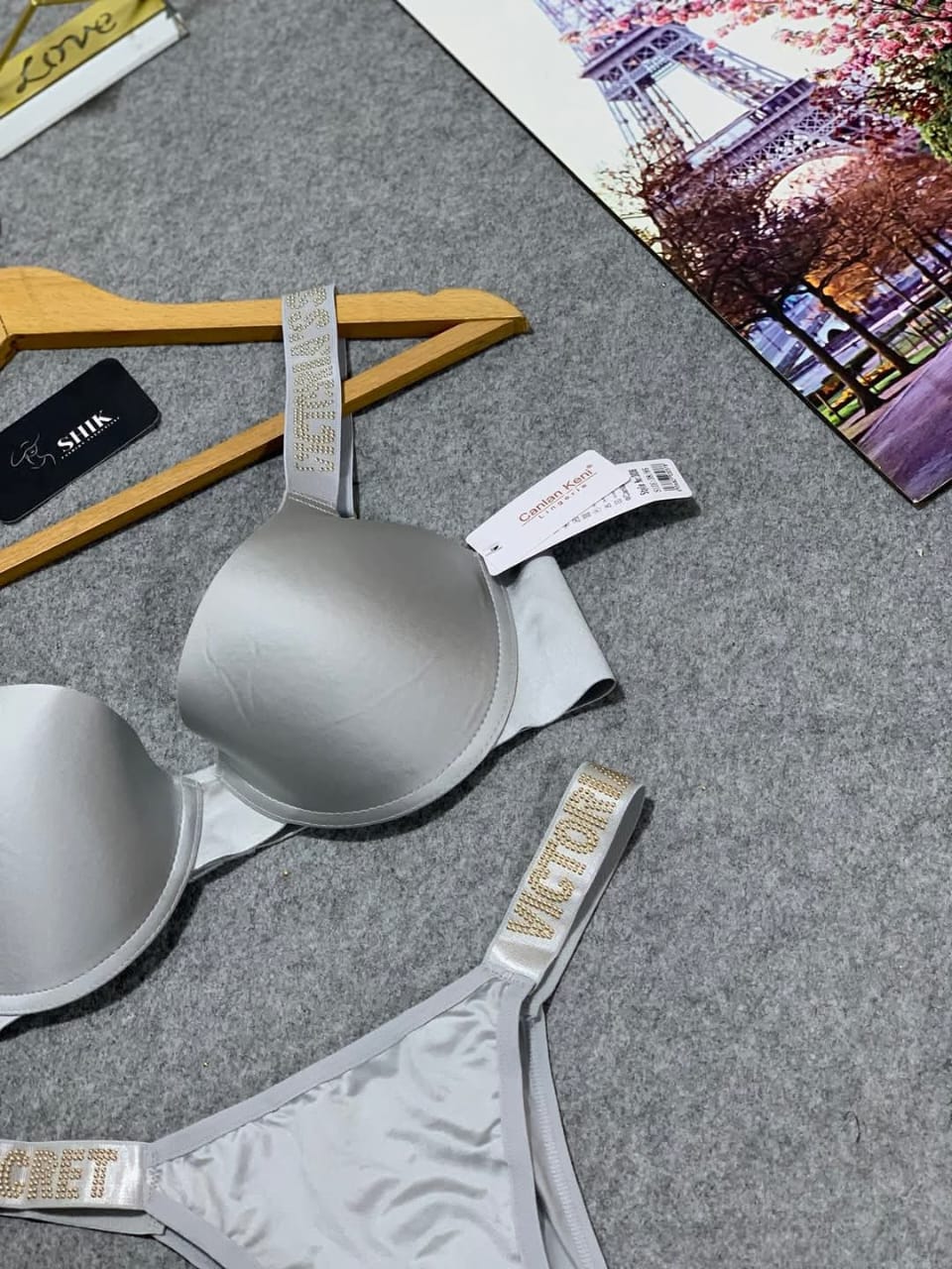 Victoria’s Secret Full Stone Bra Set – Brazzy Secret | Luxury Lingerie Set for Women | Premium Crystal Embellished Bra & Panty