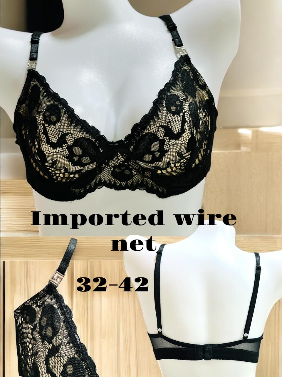 Black Fancy Net Bra – Sheer, Stylish & Comfortable Lingerie