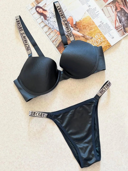 Victoria’s Secret Full Stone Bra Set – Brazzy Secret | Luxury Lingerie Set for Women | Premium Crystal Embellished Bra & Panty
