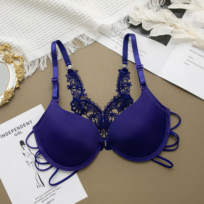 Brazzy-Front Open Double Padded Butterfly Bra & Panty Set