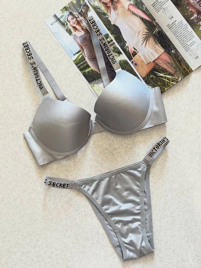 Victoria’s Secret Full Stone Bra Set – Brazzy Secret | Luxury Lingerie Set for Women | Premium Crystal Embellished Bra & Panty